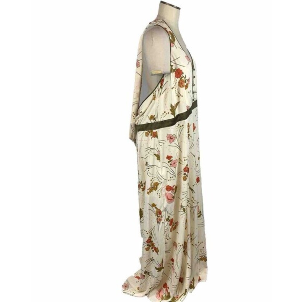 Modcloth NWT Women's White Floral Nostalgia Queen Halter Maxi Dress Plus Size 22 - Picture 7 of 13